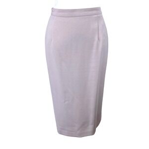 Vintage Dusty Rose Pink Pencil Midi‎ Skirt Elastic Waist 16W  W/Pockets